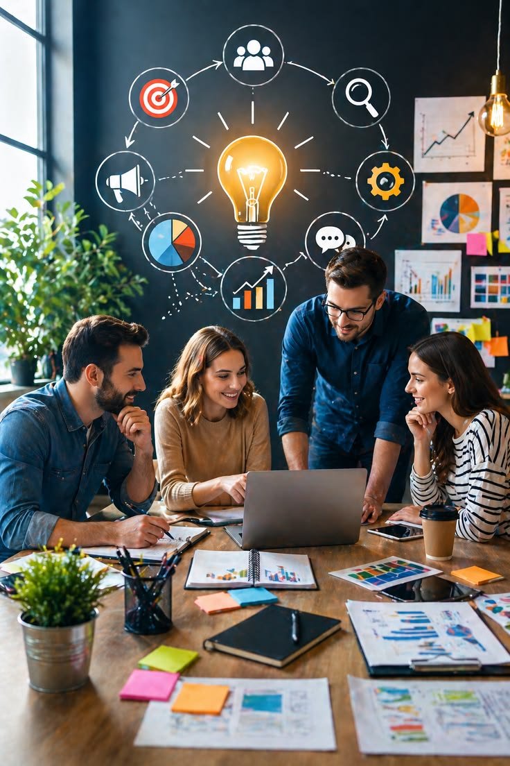 A professional using AI-powered business technology
